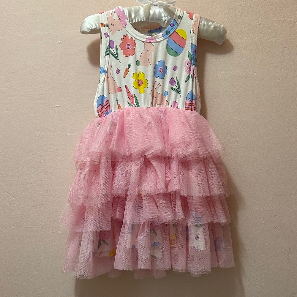 Angel Dear Floral and Pink Tulle Dress 18-24